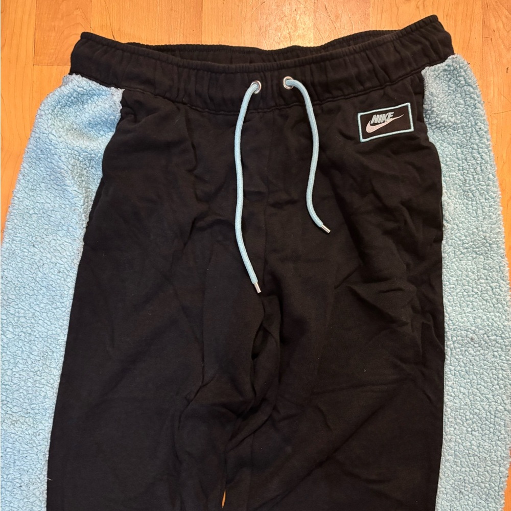 Nike Black and Light Blue Joggers sz Medium